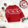 Pullover Christmas Baby Sweater lebed lebed santa santa elk print darm ward word close long leareve pullovers stops steptwear for toddler 231215