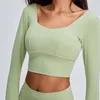 Completo da yoga Cloud Hide Reggiseno sportivo taglie forti Fitness XXL Camicetta a maniche lunghe da allenamento per donna Top corto sexy Camicia da palestra per corsa autunno inverno