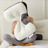 KissenDekoratives 3D-Nackenkissen orthopädisch zum Schlafen und zum Schutz der hochelastischen, weichen Porosität, waschbare Kissen, Bettwäsche für Zuhause 231216