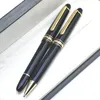 Promotion - Stylo à bille en résine noire de luxe Msk-145 Stylo à bille roulante Stylos à plume d'écriture de bureau scolaire de haute qualité avec numéro de série