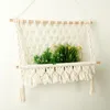 Tapisseries Macramé Tenture murale Tapisserie tissée Art Décoration Corde de coton Support de plantes vertes