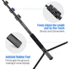 Acessórios Andoer 54 polegadas Selfie Stick Tripé Suporte de liga de alumínio com tripé de mesa Obturador remoto para iPhone Android Telefones Câmera esportiva