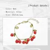 Braccialetti con ciondoli Bracciale Chakra Gemme Pietre Pietre preziose Catena da polso regolabile per Lady Girl Regalo di gioielli di compleanno Rosso