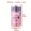 50 Stück/Box, rosa vorgerolltes kegelförmiges Rauchpapier, 108 mm, King-Size-Rollenpapier mit Tips Loader Stick