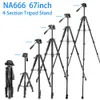 Holders 67in Camera Tripod Professional Photography Tripod Stand with Phone Holder Portable Travel Tripe for Canon Sony Nikon Cameras