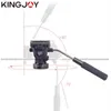 Acessórios KINGJOY VT1500 Tripé para suporte de câmera de vídeo Suporte de câmera portátil de alumínio com cabeça panorâmica / inclinação de 3 vias para show ao vivo 3 seções