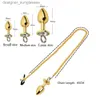 Outros acessórios de moda Pequeno Médio Grande Anal Beads Butt Plug Pearl Nipple Grampos Conjunto com Corrente Metal Clipe de Mama Bondage Slave Casal Jogo Sex ToyL231215