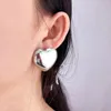 Stud Earrings Post Big Heart Stainless Steel Earring Women Girls Gold Plating Fashion Jewelry Party Gift 2023 Style