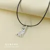 Pendentif Colliers Quumeng 2023 Belle Vendeur Acrylique Blanc Chihuahua Chiot Imprimé Collier Tendance Femmes Vacances Bijoux Cadeau