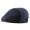 English style short brim front entry hat Metal vents back buckle adjustable beret young men's newsboy hat Q231216