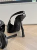 Mulheres sandália estilingue sandálias lee slingback bombas em couro com relevo de crocodilo preto pontiagudo dedo do pé dourado sapatos de senhora de designer de luxo com caixa 35-41