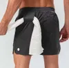 Lulu Shorts Men Yoga Shorts męscy Camos Oddychający spodnie siłowni z klamrą ręcznika luźne swobodne bieganie krótkie cytryny lululemens6789