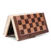 Chess Games Giant Wooden Chess Two-Player Competitive Game Chess Magnetic Walnut Folding Board Inside Stores 39-39cm Gifts For Family Games 231215