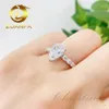 Dropshiping Moissanite Jewelry Pass Tester D Color Pear Cut Diamond 10K 14K Solid Gold Engagement Rings