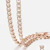 Chaînes M Hommes Femmes Collier de serpent 585 Lien d'or rose rempli de bijoux de mode Cadeaux de mariage de fête entière 50 60cm GN462245Z Drop Delive Dh0Hr