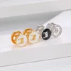 Nuevos clásicos Pendientes con letras Charm perla con diamante Acero titanio diseñador blanco para mujer Stud joyería de lujo aro niña oro al por mayor no se desvanece