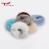 Tails Holder 100% Real Genuine Mink Hair Rope Women Accessory Flurry Headband Hair Ties Holder Elastic Highgrade Luxury Fashion Hair Ring 231215