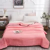 Comforters sätter sommar luftkondition täcke tunt rand lättvätt med full drottning andas soffa kontorsbädd resor täcken kast filt 231215