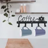 Cintre mural pour tasses à café, rangement de cuisine, supports suspendus pour vêtements, ustensiles, tasses en fer, serviettes