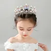 Haaraccessoires Elegante Kawaii Zoete Mooie Kristallen Parelkroon Koreaanse Hoepel Kinderornament Hoofdtooi