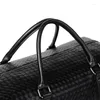 Duffel Bags Men's Retro Microfiber Travel Bag Large-capacity Business Trip Handbag Shoulder Messenger Carry On Luggage