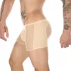Underbyxor 1 st mode mäns boxare shorts sexig se genom mesh trosor låg stigande påse trosor mjuka underkläder underkläder boxarehorts