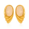 18K Gold Diamant Opal Edelstahl Ohrringe Nische Design Sinn Temperament Mode Ohrstecker Koreanische Internet-Promi-Ohrringe