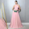 2024 Nouvelle Arrivée Rose Soirée Pageant Robe Une Épaule Pletas A-ligne Tulle Formelle Robes De Soirée De Bal Femmes Robe De Soirée Robes de fiesta