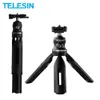 TELESIN extensible Mini trépied téléphone pince 360 degrés rotule avec chaussure froide Vlog trépied pour caméra GoPro iPhone Android DSLR