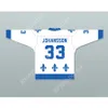 Custom ANDERS JOHANSSON 33 LE NATIONAL DE QUEBEC HOCKEY JERSEY LANCE ET COMPTE NOUVEAU Top Cousu S-M-L-XL-XXL-3XL-4XL-5XL-6XL