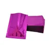 8/12cm 200pcs / lot violet haut ouvrir le sac d'emballage en papier d'aluminium thermoscellé thé snack alimentaire sous vide mylar sac d'emballage paquet de café Stor275I