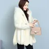 Women's Fur Autumn Faux Mink Coat For Women 2024 Winter Thick Warm Hooded Jacket Mom Elegant Clothes Furry Outerwear