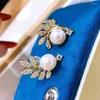 Dangle Oorbellen Prachtige enorme 8-9 mm South Sea White Stud Pearl Earring 925s