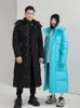 Parkas pour hommes hommes femmes veste d'hiver épais hiver chaud long 90% duvet de canard blanc manteaux à capuche noir rouge femme Parkas 5XL 231215