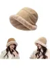 Beanie Crânio Caps Fluffy Bucket Chapéu Mulheres Inverno Quente Engrossar Proteção Fria Fisherman Cap Alta Qualidade Plush Thieken Moda Senhoras Panamá 231216