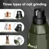 2 개의 LED 조명이 포함 된 Joyu Dog Nail Grinder- 작은 중간 큰 개 고양이를위한 매우 조용한 강력한 6 단 네일 트리머 파일