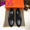 33style Office Formal Shoes Men Designer Dress Scarpe in pelle Moda Uomo Flats Shoes Lussuoso Genuino Retro Punta a punta Oxford Calzature maschili Marrone Zapatos