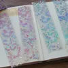 Confezione regalo 4 fogli Oro Acquerello Blu Viola Farfalla Stampa Adesivo in PVC Etichetta Decorazione Scrapbooking Sfondo fai da te