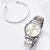 ÖVRIGA WATCHE WACK SET Luxury Silver Dress Quartz Armband Ladies Sports Wrist Clock Woman Relogio Feminino 231216