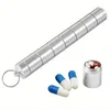 Rostfritt stål Vattentät förseglad cigarettfodral Multifunktion Lagringslådor BIN BORRABLE Silver Tandpetare Box Medicine Bottle