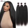 Synthetische Ishow Twisted Straight Bundel Braziliaans Yaki-haar Dames 134-delig Human Remi 231215