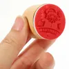 Opslagflessen 6 stuks Stempel Inkten Stamper DIY Stampers Unieke Stempels Draagbare Ambachten Kerstmis Hout Kerstfeestgunsten