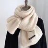 Scarves 175x33cm Soft Knitted Scarf Luxurious Solid Color Winter Warm Long Japanese Style Thickened Shawl Women Girls Maiden
