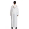 Vestuário étnico Mais recente Islam Abaya Homens Muçulmanos Com Capuz Kaftan Contraste Islâmico Ropa Turca Manga Longa Kamis Paquistão Vestido Árabe Galabia