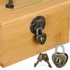 Smycken påsar träknippa bank vintage skatt bröst förvaringslåda lås nycklar dekorativa pengar sparar retro heminredning fest gåvor