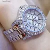 Kvinnors klockor lyxiga kvinnor Rose Gold Watch Fashion Ladies Quartz Diamond Wristwatch Elegant Female Armband Watches Relojes Para Mujer Giftl231216