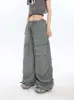 Salopette da donna con paracadute Hip Hop Street Spice Girl con coulisse Tasca sportiva Haruku Pantaloni larghi casual Y2K