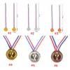 Médailles en plastique pour enfants, étiquettes volantes, jouets, médaille d'or, jeux de sport, d'étude, médailles de bronze et d'argent, jouets, cadeaux de fête P198