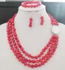 목걸이 귀걸이는 은혜를 설정합니다. 여가. 섹시한 여성 산호 3 계층 장식! 보석 판매!