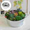 Conjuntos de vajilla Hogar Metal Estaño Cubo Hierro Florero Plantas Maceta Fruta Vegetal Contenedor de almacenamiento Decoración de mesa